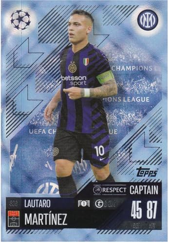 Lautaro Martínez t 9.0M Kapitän Inter Mailand, Topps Respect CL 2024-25 Blue Crystal Parallels Fußball Sammelkarte 306 von Generisch