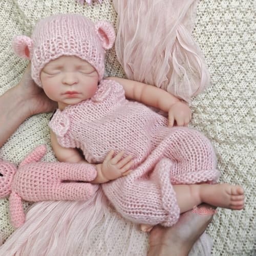 Lebensechte Silikon-Reborn-Babypuppe – 44 cm realistische schlafende Neugeborene mit handgefertigten Details und anatomisch korrekt Kinder und Senioren Lebensechte Silikon-Reborn-Babypuppe – 44 cm realistische schlafende Neugeborene mit handgefertigten Details und anatomisch korrekt Kinder und Senioren von Generisch