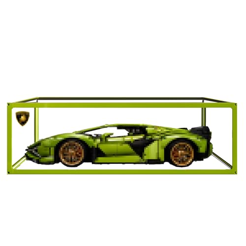 Legierter Rahmen, verstellbare Beleuchtung, Montage-Display-Schrank. für Lego Technic Rennwagen zum Sammeln, Vitrine kompatibel mit Lego 42096 42115 42143 42172(Ohne Modell) (42115-Klassiker) von Generisch
