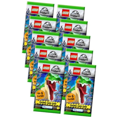 Lego Jurassic World 3 Karten - Sammelkarten Trading Cards (2023) - 10 Booster Sammelkarten von Generisch