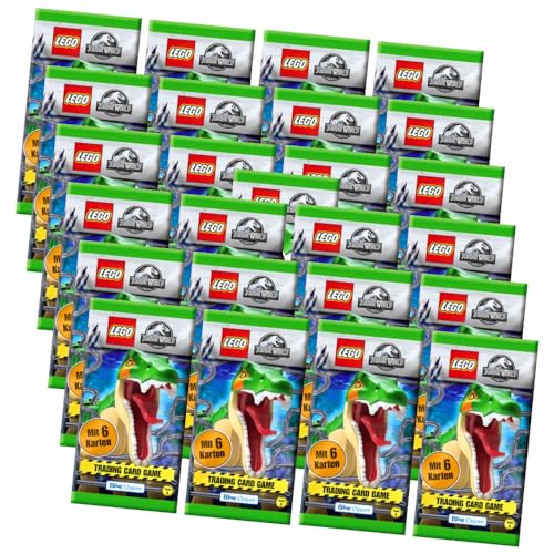 Lego Jurassic World 3 Karten - Sammelkarten Trading Cards (2023) - 25 Booster Sammelkarten von Generisch