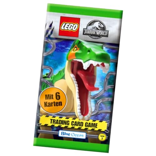 Lego Jurassic World 3 Karten - Sammelkarten Trading Cards (2023) - Sammelkarten - Auswahl (1 Booster) von Generisch