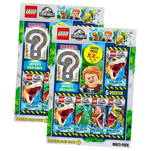 Lego Jurassic World Serie 2 Karten - Trading Cards - 2 Multipack Sammelkarten Bundle von Generisch