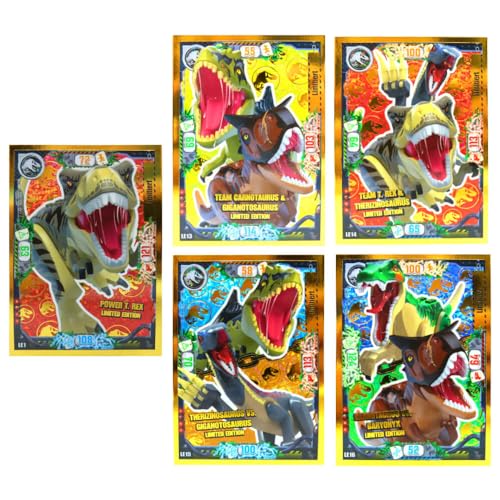 Lego Jurassic World Serie 3 Karten - Trading Cards - Sammelkarten - LE13 + LE14 + LE15 + LE16 + LE1 Gold Karten Lego Jurassic World Serie 3 Karten - Trading Cards - Sammelkarten - LE13 + LE14 + LE15 + LE16 + LE1 Gold Karten von Generisch