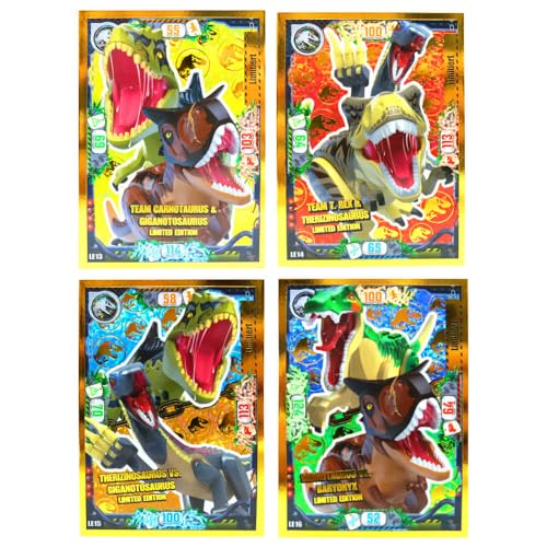 Lego Jurassic World Serie 3 Karten - Trading Cards - Sammelkarten - LE13 + LE14 + LE15 + LE16 Gold Karten Lego Jurassic World Serie 3 Karten - Trading Cards - Sammelkarten - LE13 + LE14 + LE15 + LE16 Gold Karten von Generisch