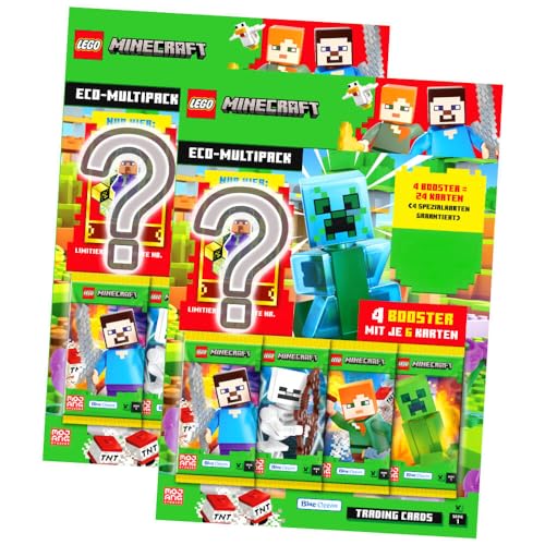 Lego Minecraft Karten Serie 1 - Sammelkarten Trading Cards (2024) - 2 Multipack von Generisch