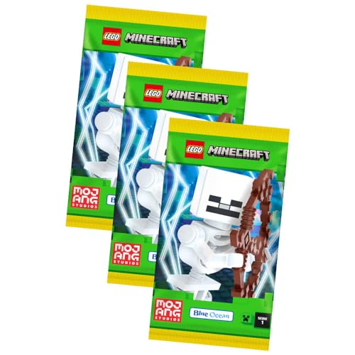 Lego Minecraft Karten Serie 1 - Sammelkarten Trading Cards (2024) - 3 Booster von Generisch