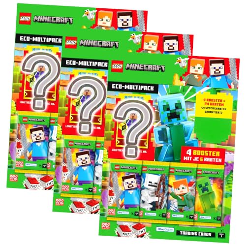 Lego Minecraft Karten Serie 1 - Sammelkarten Trading Cards (2024) - 3 Multipack von Generisch