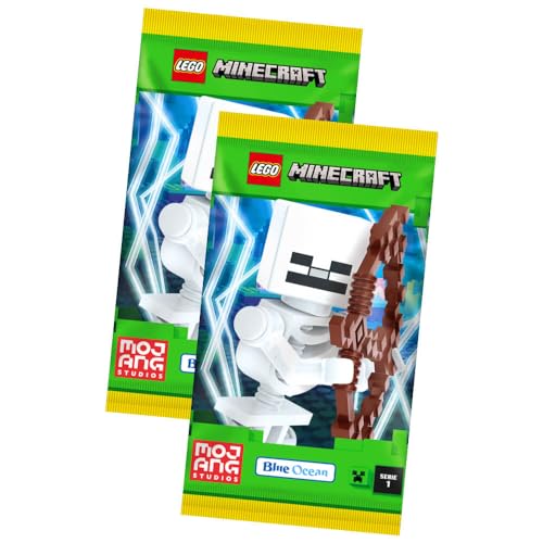 Lego Minecraft Karten Serie 1 - Sammelkarten Trading Cards (2024) - Auswahl (2 Booster) von Generisch