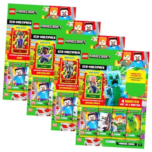 Lego Minecraft Karten Serie 1 - Sammelkarten Trading Cards (2024) - Auswahl (Alle 4 Multipack) von Generisch