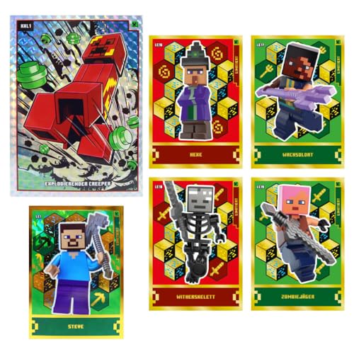 Lego Minecraft Karten Serie 1 - Sammelkarten Trading Cards (2024) - Auswahl (XXL1+LE1+LE16+LE17+LE18+LE19 Gold Karten) von Generisch