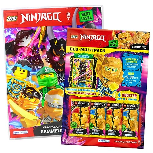 Lego Ninjago Karten Trading Cards Serie 8 Next Level - Crystalized (2023) - 1 Mappe + 1 Multipack Sammelkarten von Generisch