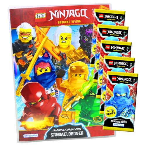 Lego Ninjago Karten Trading Cards Serie 9 - Dragons Rising (2024) - 1 Mappe + 5 Booster Sammelkarten von Generisch