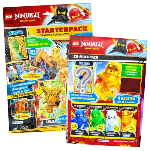Lego Ninjago Karten Trading Cards Serie 9 - Dragons Rising (2024) - 1 Starter + 1 Multipack Sammelkarten von Generisch