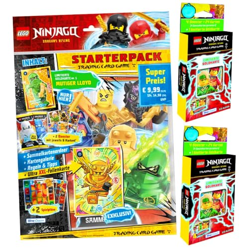 Lego Ninjago Karten Trading Cards Serie 9 - Dragons Rising (2024) - 1 Starter + 2 Blister Sammelkarten von Generisch