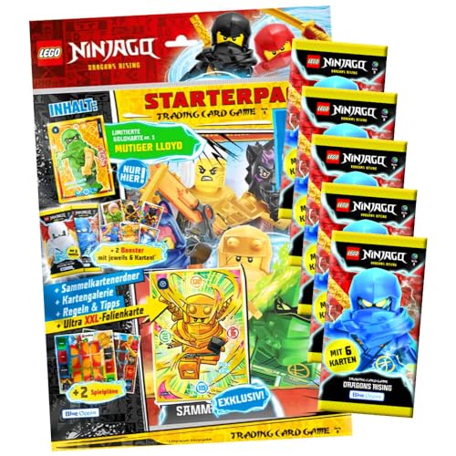 Lego Ninjago Karten Trading Cards Serie 9 - Dragons Rising (2024) - 1 Starter + 5 Booster Sammelkarten von Generisch