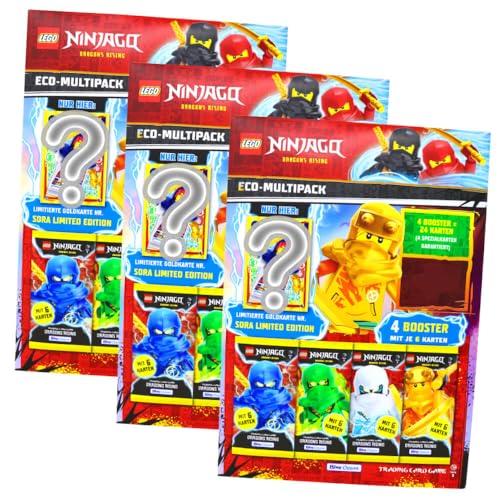 Lego Ninjago Karten Trading Cards Serie 9 - Dragons Rising (2024) - Sammelkarten - 3 Multipack von Generisch