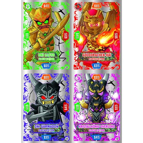 Lego Ninjago Serie 8 Trading Cards - Alle 4 Platin Karten Lego Ninjago Serie 8 Trading Cards - Alle 4 Platin Karten von Generisch