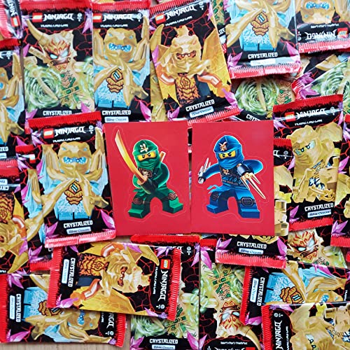 Lego Ninjago Trading Card Cards Serie 8 Crystalized Game 20 Booster = 120 Karten + 2 Ninja Aufkleber von Generisch