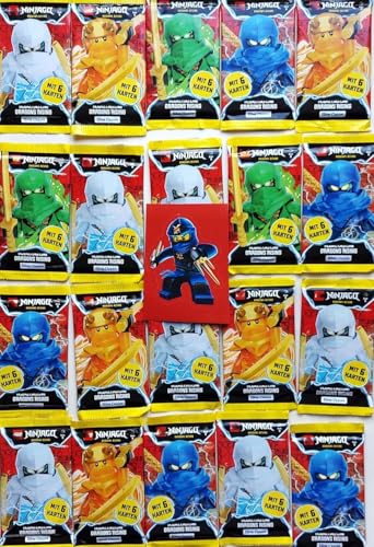 Ninjago Trading Card Serie 9 Dragon´s Rising Game 20 Booster = 120 Karten + 1 Ninja Aufkleber von Generisch