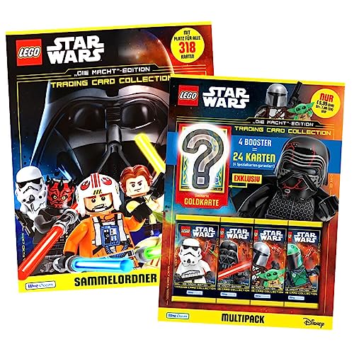 Lego Star Wars Karten Trading Cards Serie 4 - Die Macht Sammelkarten (2023) - 1 Sammelmappe + 1 Multipack von Generisch