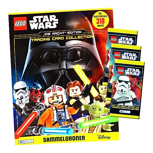 Lego Star Wars Karten Trading Cards Serie 4 - Die Macht Sammelkarten (2023) - 1 Sammelmappe + 3 Booster von Generisch