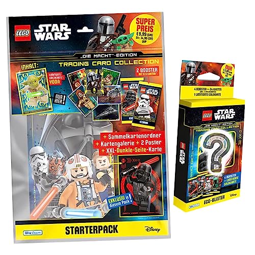 Lego Star Wars Karten Trading Cards Serie 4 - Die Macht Sammelkarten (2023) - 1 Starter + 1 Blister von Generisch