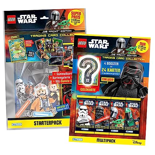 Lego Star Wars Karten Trading Cards Serie 4 - Die Macht Sammelkarten (2023) - 1 Starter + 1 Multipack von Generisch