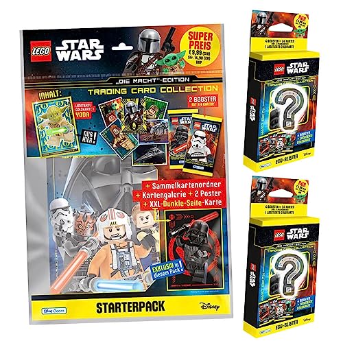 Lego Star Wars Karten Trading Cards Serie 4 - Die Macht Sammelkarten (2023) - 1 Starter + 2 Blister von Generisch