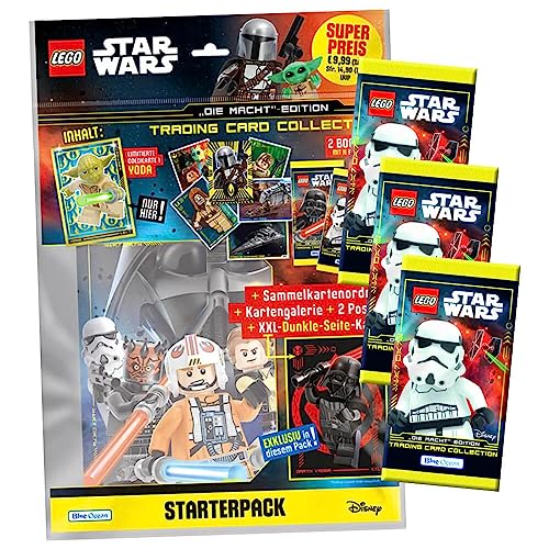 Lego Star Wars Karten Trading Cards Serie 4 - Die Macht Sammelkarten (2023) - 1 Starter + 3 Booster von Generisch
