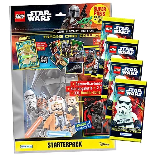 Lego Star Wars Karten Trading Cards Serie 4 - Die Macht Sammelkarten (2023) - 1 Starter + 4 Booster von Generisch