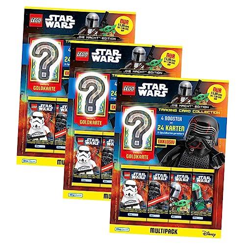 Lego Star Wars Karten Trading Cards Serie 4 - Die Macht Sammelkarten (2023) - 3 Multipack von Generisch