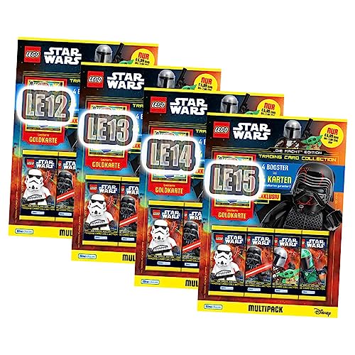 Lego Star Wars Karten Trading Cards Serie 4 - Die Macht Sammelkarten (2023) - Alle 4 Multipack von Generisch