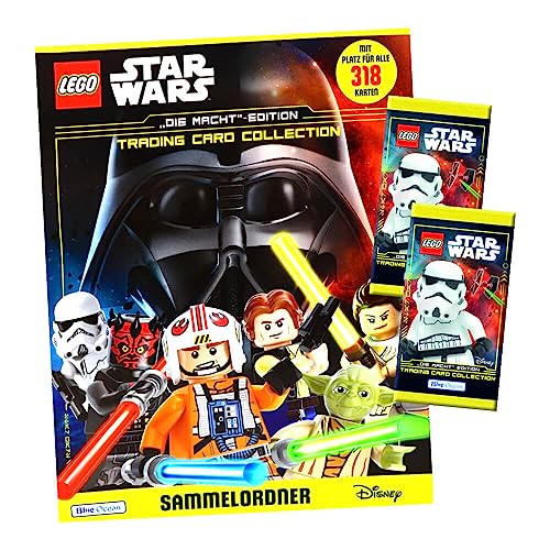 Lego Star Wars Karten Trading Cards Serie 4 - Die Macht Sammelkarten (2023) - Auswahl (1 Mappe + 2 Booster) von Generisch