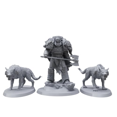 Leman Rush Primarch of Space Wölves and his wolves personalized from W40k spacemarines 3D resin miniature official scale Leman Rush Primarch of Space Wölves and his wolves personalized from W40k spacemarines 3D resin miniature official scale von Generisch