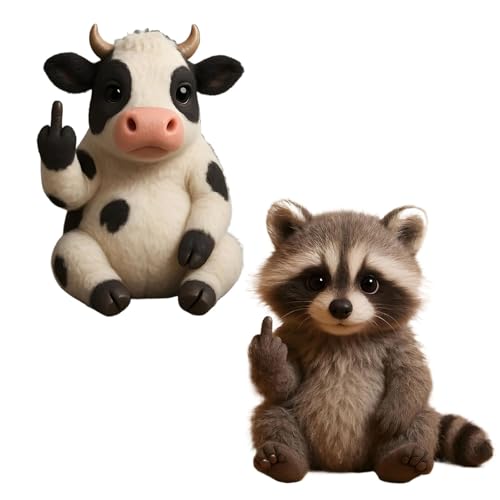 Lernen Sie Die Attitude Squad Kennen: Kleine Plüsch-Rebellen Mit Frechheit Und Kuschelfreude, Kuscheltiere Zur Emotionalen Unterstützung Und for Stressabbau, Lustige Plüschfiguren Im Taschenformat(2PC von Generisch