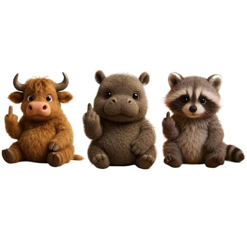 Lernen Sie Die Attitude Squad Kennen: Kleine Plüsch-Rebellen Mit Frechheit Und Kuschelfreude, Kuscheltiere Zur Emotionalen Unterstützung Und for Stressabbau, Lustige Plüschfiguren Im Taschenformat(3PC von Generisch