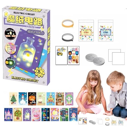 Lernspielzeug Wissenschaft Experimente - Elektronik Experimentier-Set für Kinder - Selbstgemachte Leuchtkarten Praktische Lernaktivitäten Für Kinder Jugendliche Schüler von Generisch