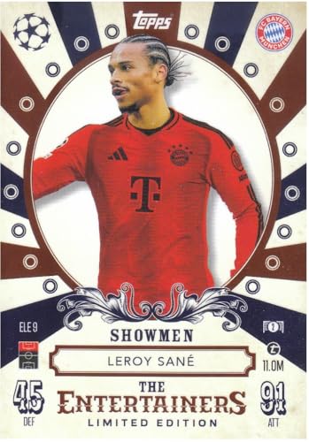 Leroy Sane Bayern der Entertainer Limited Edition Topps Fußball Karte ELE 9 von Generisch