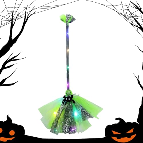 Leuchten Besenprops - Glühen im dunklen Hexenbesen, Halloween Hexenbesen Wizard Besen | Halloween Witch Broom mit LED -Licht für Halloween -Kostüme -Party -Kostümartikel Leuchten Besenprops - Glühen im dunklen Hexenbesen, Halloween Hexenbesen Wizard Besen | Halloween Witch Broom mit LED -Licht für Halloween -Kostüme -Party -Kostümartikel von Generisch