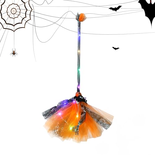 Leuchten Besenprops - Glühen im dunklen Hexenbesen, Halloween Hexenbesen Wizard Besen | Halloween Witch Broom mit LED -Licht für Halloween -Kostüme -Party -Kostümartikel Leuchten Besenprops - Glühen im dunklen Hexenbesen, Halloween Hexenbesen Wizard Besen | Halloween Witch Broom mit LED -Licht für Halloween -Kostüme -Party -Kostümartikel von Generisch