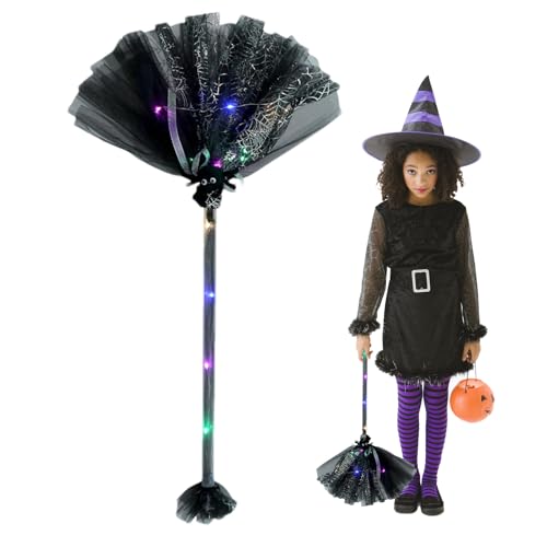 Leuchten Besenprops - Glühen im dunklen Hexenbesen, Halloween Hexenbesen Wizard Besen | Halloween Witch Broom mit LED -Licht für Halloween -Kostüme -Party -Kostümartikel Leuchten Besenprops - Glühen im dunklen Hexenbesen, Halloween Hexenbesen Wizard Besen | Halloween Witch Broom mit LED -Licht für Halloween -Kostüme -Party -Kostümartikel von Generisch