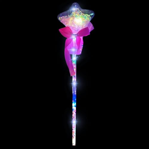 Leuchten Zauberstab - Led Pretty Glow Toy Zauberstab | Blinking Stick Für Kinder, LED Star Prinzessin Zauberstab, Handheld Princess Wand Fairy Stick Für Die Kostümrolle Des Mädchens Cosplay -Geb von Generisch