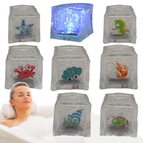 Leuchtende Eiswürfel, mehrfarbig, leuchtende Eiswürfel für Baby-Badewanne, beleuchtete Würfel für die Badewanne, wasseraktivierte beleuchtete Badewürfel für Kinder, Familie, Freunde, Zuhause, Leuchtende Eiswürfel, mehrfarbig, leuchtende Eiswürfel für Baby-Badewanne, beleuchtete Würfel für die Badewanne, wasseraktivierte beleuchtete Badewürfel für Kinder, Familie, Freunde, Zuhause, von Generisch