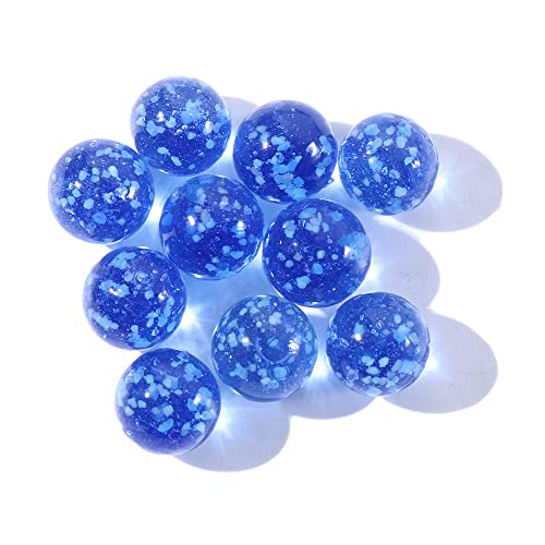 Leuchtende Glaskugel, 12 mm, Spiel-Flippermaschine, Rinder, kleine Murmeln, Glasmurmeln, springende Kugel, Aquarium-Dekoration, Flipper-Maschine (blau), 10 Stück von Generisch