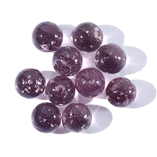 Leuchtende Glaskugel, 12 mm, Spiel-Flippermaschine, Rinder, kleine Murmeln, Glasmurmeln, springende Kugel, Aquarium-Dekoration, Flipper-Maschine (lila) von Generisch