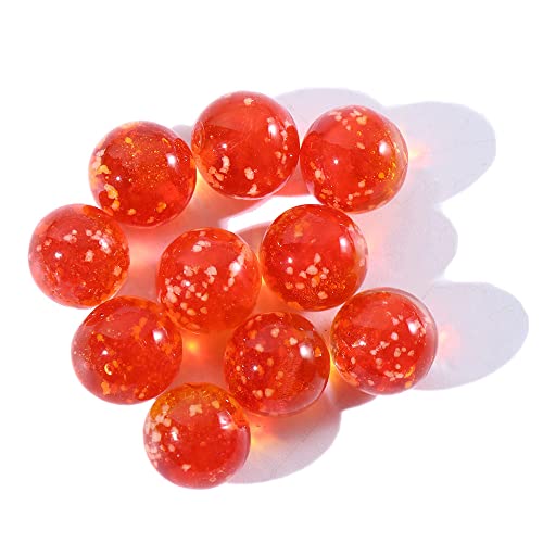 Leuchtende Glaskugeln, 12 mm, Spiel-Flippermaschine, Rinder, kleine Murmeln, Glasmurmeln, springende Kugel, Aquarium-Dekoration, Flipper-Maschine (rot) von Generisch