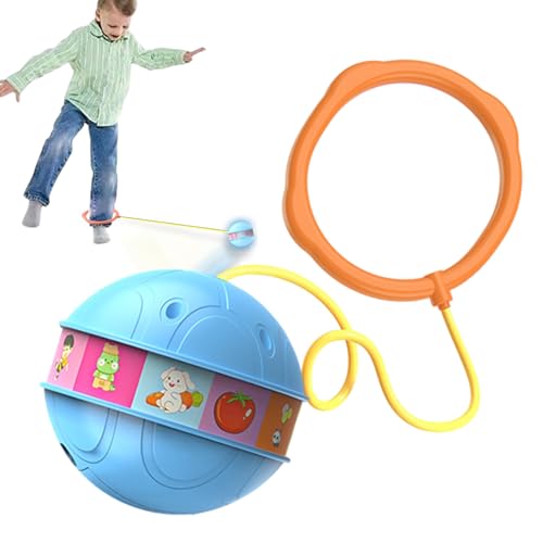 Leuchtender Springender Ball - Knöchel-Springseil-Spiel | Blinkender Sprungball | Bunter Sport-Schaukelball | Kinder Blinkender Springring | Swing Wheel Mit Lichtrad | Faltbarer Flash Jumping Ball von Generisch