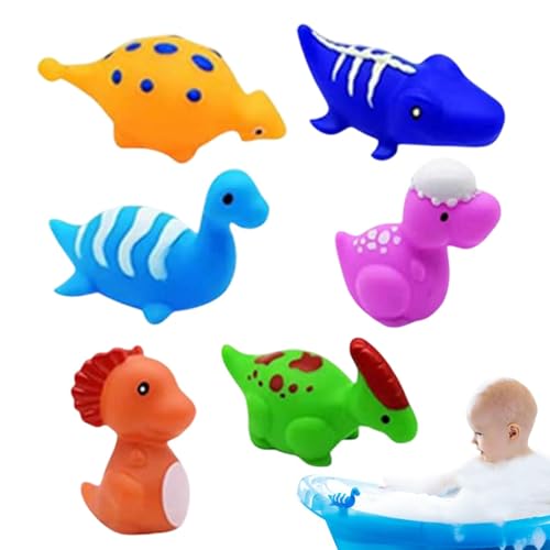 Leuchtendes Dinosaurier-Badespielzeug – Baby-Bade-Dinosaurier-Figur, Dinosaurier-Badeschwimmer | 6X Baby-Dinosaurier-Badespielzeug, süßes Baby-Badespielzeug, Badezimmer-Wanne-Pool-Spielzeug für Kinde Leuchtendes Dinosaurier-Badespielzeug – Baby-Bade-Dinosaurier-Figur, Dinosaurier-Badeschwimmer | 6X Baby-Dinosaurier-Badespielzeug, süßes Baby-Badespielzeug, Badezimmer-Wanne-Pool-Spielzeug für Kinde von Generisch