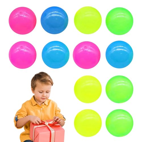 Leuchtet im Dunkeln | Sticky Balls | Sticky Balls Stick To Ceiling | Sticky Balls Decke leuchtet im Dunkeln | Soft Sticky Glows Balls | Im Dunkeln fluoreszierende Stresswandkugeln von Generisch